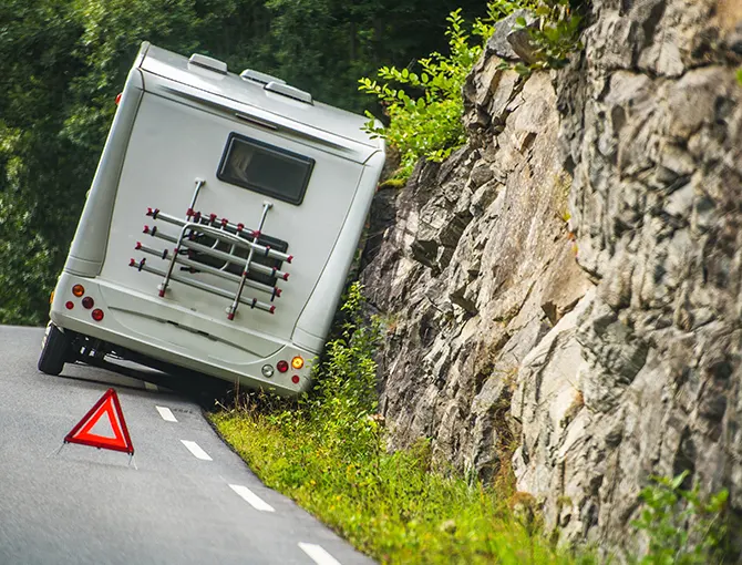 accident de camping-car